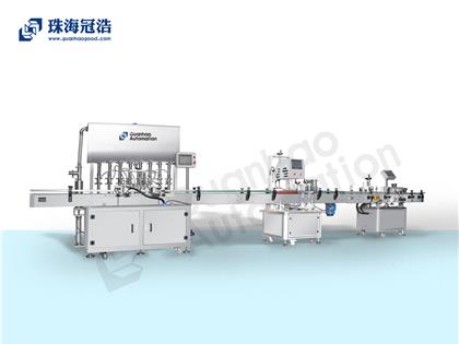 自動化膏體、液體灌裝、旋蓋、貼標生產線